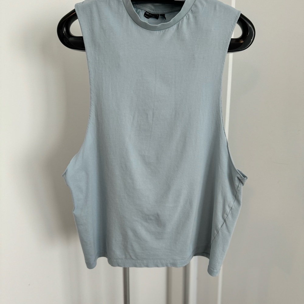 ASOS Light Blue Sleeveless Men Shirt (size: small)